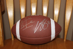 Geroy Simon Arland Bruce Autographed Football